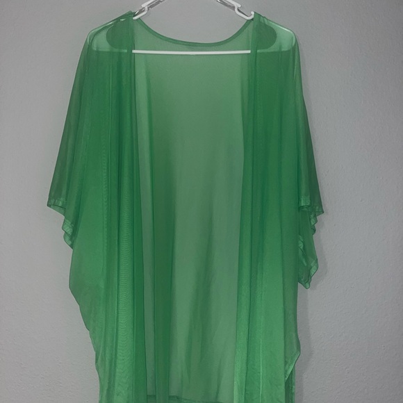 Cover up Kimono-Kelly Green - Picture 3 of 5